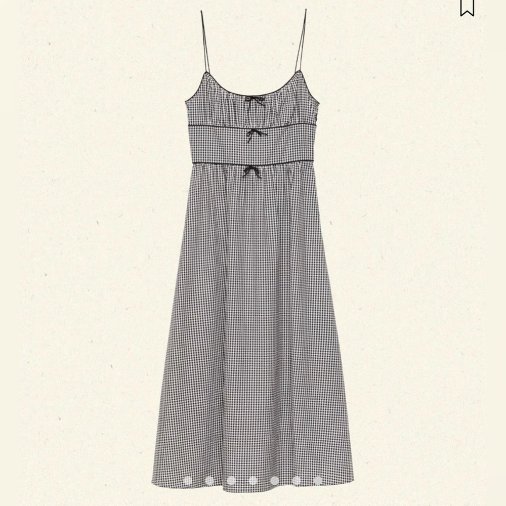 Doen Belline Dress in Black & White gingham